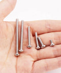 Heavy Duty Outlet Spacers And Screw Mount Kit Featuring Top Shelf Silicone And Corrosion Resistant Steel Build For A Quick Six Thirty Two Thread Fit - assortment of stainless screws in hand