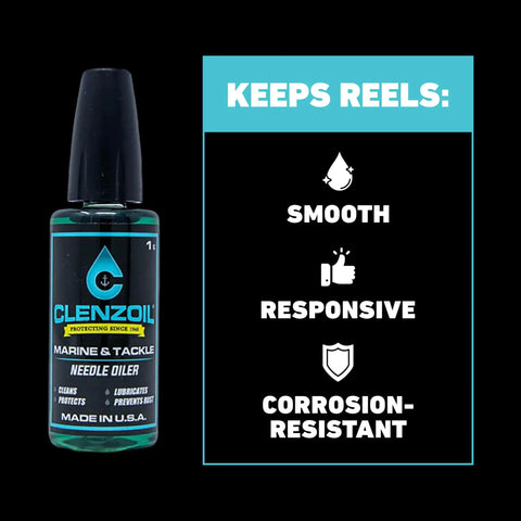 Marine Reel Care Kit With Oil And Grease For Freshwater And Saltwater Reels, featuring a needle oiler for smooth and corrosion-resistant reels.