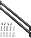 Two Pack 24 Inch Black Stainless Steel Shower Grab Bars For Bathroom Safety And Senior Support, with rust proof screws included