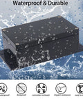 Otdorpatio 2-pack junction boxes, front view, black ABS IP65 waterproof with fixed ears, 3.94x2.68x1.97 in