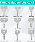 15 Piece Heavy Equipment Key Set Master Kit With Ignition And Operator Keys For Excavators Loaders Tractors Skid Steers