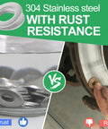 Comparison of One And A Half Inch Stainless Steel Flat Washers With Three Inch Outside Diameter Made From 304 Stainless Steel, anti-rust vs rust