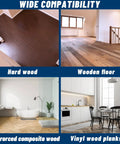 Wide compatibility for laminate and wood floors using 20 Pack Flooring Spacers for Laminate and Wood Installations.