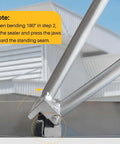 2-In-1 Standing Seam Tool For Roofing And Metal Work With Pro-Grade Dual Angle Control 90 And 180 Degrees demonstration