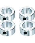 Real Deal Four Pack Three Quarter Inch Bore Solid Steel Shaft Collars With Heavy Duty Zinc Coating And Reliable Cup Point Set Screws.