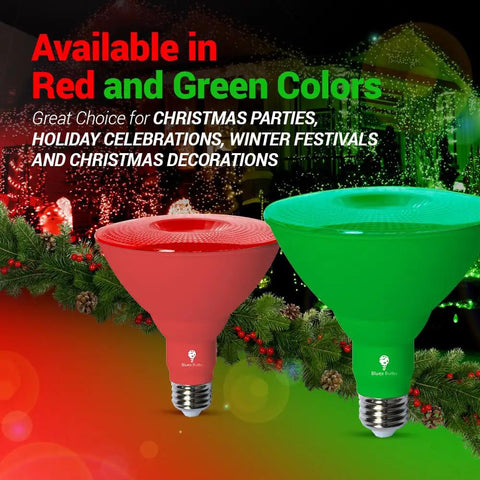 Green LED Par38 Flood Light Bulb 18W 120W Equivalent Dimmable E26 Base Energy Saving Party Decor For Porch Home Lighting