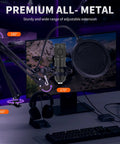 Condenser USB Microphone Kit With Cardioid Pattern For Studio Streaming And Podcasting Plug And Play With Adjustable Scissor Arm