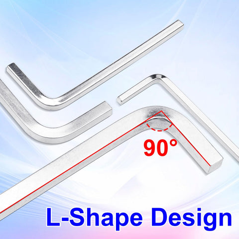 All In One Square Head Wrench Set L Shaped Allen Keys chromium-vanadium steel showing 90-degree angle design
