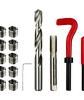 M14x1.5 Thread Repair Kit Set With Helicoil Inserts For Damaged Threads 15 Piece Metric Repair Tool Kit