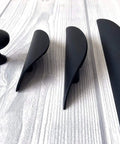 Matte Black Cup Drawer Pull Cabinet Door Handle For Dresser And Vanity Modern Kitchen Hardware 3.75 Inch Center To Center