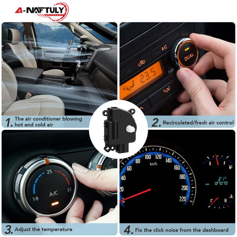Instructions and control panel for HVAC Blend Door Actuator Replacement For Ford F150 2009 2014 Expedition 2007 2017