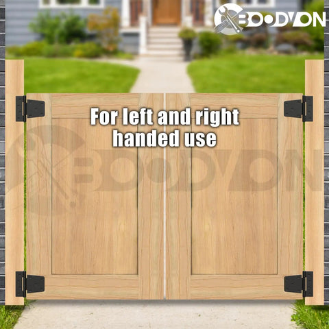 3.5 Inch Heavy Duty Gate Hinges Tough As Nails Extra Thick Black Shed Barn Door Hinges For Wooden Fences Yard Gate Vinyl Fence Gate Garage Indoor Outdoor 2 Pack Corrosion Resistant Anti Rust on wooden gate