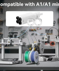 5 Way Filament Hub For Auto Switching And Multi Color Printing Compatible With Bambu Lab A1 And A1 Mini in a workspace