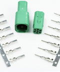 7-Pin Dope Multi-Lock Male And Female Connector With Terminals 0.070 Inch Mini Harley TBW Sealed Green Weatherproof Electrical Harness Plug Kit for motorcycle wiring