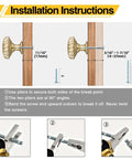 Installation instructions for 10 Pack Brushed Gold Cabinet Knobs With Flower And Pumpkin Style Design, solid zinc alloy pulls