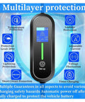 Portable Type 2 EV Charger 3.6KW 16AMP 240VOLT Electric Car Charging Cable showing multilayer protection features and display.