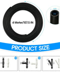 Universal Windshield Washer Hose Repair Kit 13 Ft Flexible Washer Fluid Hose With 12 Connectors Rock Solid Wiper Hose