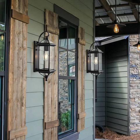 Copper Outdoor Wall Light 20 Inch Oil Rubbed Bronze Anti Rust Exterior Lantern Waterproof Wall Mount Porch Light For Garage Patio Doorway E26 Base Socket Built Tough For All Weather on a rustic porch