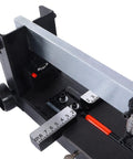 Close-up of Heavy Duty All Steel Manual Tile Cutter With Self Service Oil System And Easy Glide Wheels for precise measurements.