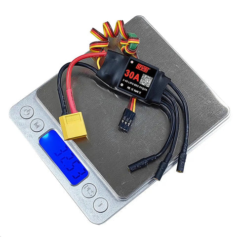 30A Brushless ESC For RC Aircraft And Helicopters 2 To 4S With 5V/2A BEC Pre Soldered XT60 Connector And 3.5mm Plugs on scale