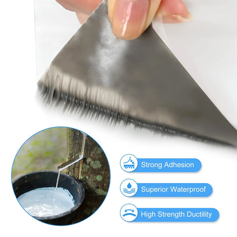 Close-up of RV Roof Tape 4 Inch By 50 Feet White Sealant Tape For Roof Repair on RVs showing adhesion and waterproof features.
