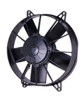 Spal 10 Inch High Performance Puller Electric Cooling Fan For Engine Radiator Grilles in black with durable plastic blades.
