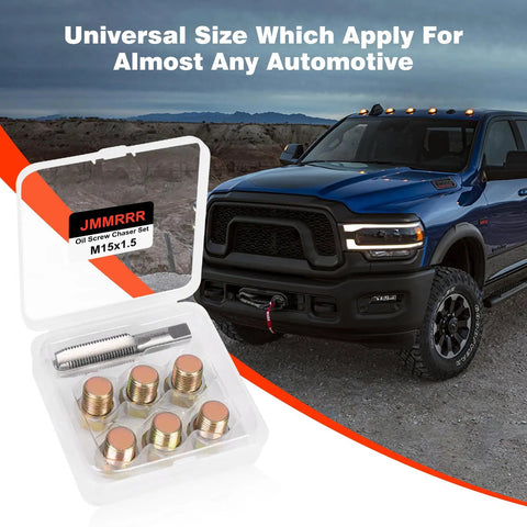 Oil Drain Plug Thread Repair Kit M15 X 1.5mm Rethread Tool For Oil Pan Screws Durable Stainless Steel DIY Fix in case on truck
