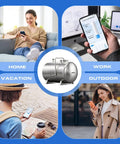 Wi Fi Heating Oil Tank Monitor With Ultrasonic Level Sensor And App Alerts Remote Fuel Gauge For Diesel Water Storage And Home Heating Systems Real Time Tank Level From Anywhere On Your Phone stainless steel tank monitor with app use