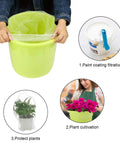 Person using 10 Pcs Paint Filter Strainer Bags White Fine Mesh For 5 Gallon Buckets Elastic Top Disposable Filter Bags For Painting No Mess Staining, Gardening And Plant Protection 250 Micron Mesh