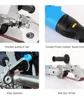 Heavy Duty Electric Belt Sander For Metal Pipes And Tubes Knock Out Gnarly Rust Weld Scars Burrs Fast with adjustable speed control