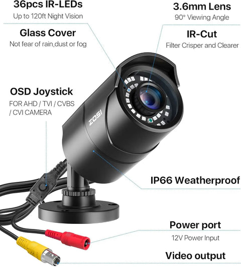 Dope Crystal Clear 1080P 1920TVL Outdoor Indoor Security Camera Bullet 4 In 1 TVI CVI AHD CVBS Hybrid for Analog DVR CCTV Systems