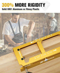 All In One Door Hinge Jig And Lock Installation Kit With Aluminum Alloy Adjustable Mortise Template in use by carpenter