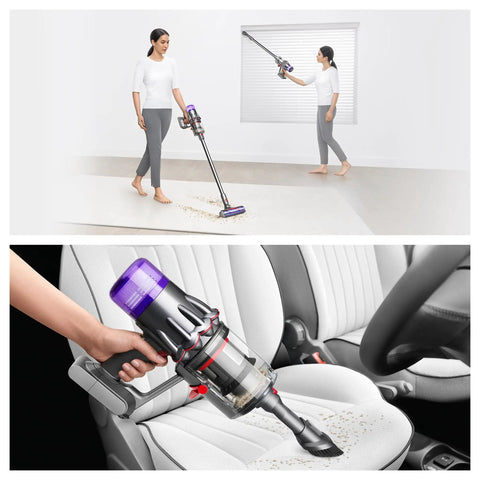 Cordless Vacuum With Motorbar Cleaner Head For Hardwood Floors And Carpets, Detangles Hair, Converts To Handheld, 100AW Suction