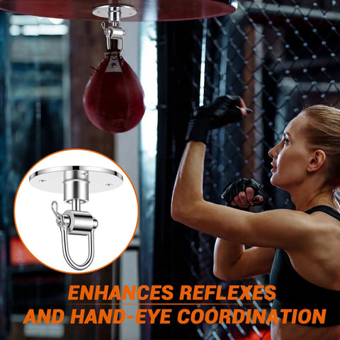 Two Pack Speed Bag Swivel Kit Stainless Steel 360 Degree Ball Bearing Speed Bag Mount With Screws For Home Gym Boxing Studio Punching Bag Stand Heavy Duty Professional Grade Universal Fit on speed bag platform