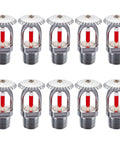 Heavy Duty Fire Sprinkler Heads Quick Response Activation At One Fifty Five Degrees Fahrenheit With One Half Inch Thread For Home And Commercial Buildings Tough As Nails Copper Crafted displayed in a pack of 10 units.