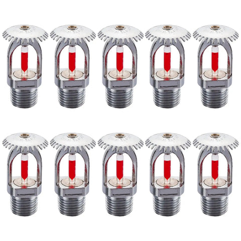 Heavy Duty Fire Sprinkler Heads Quick Response Activation At One Fifty Five Degrees Fahrenheit With One Half Inch Thread For Home And Commercial Buildings Tough As Nails Copper Crafted displayed in a pack of 10 units.