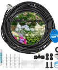 Plug And Play Outdoor Misting Kit 50 Feet Installation Free With Built In Water Filter 15 Brass Nozzles System