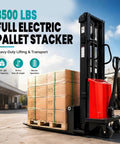 Heavy Duty Electric Pallet Jack Lifter With 3500 Lbs Capacity For Supermarket Shelf Restocking And Warehouse Forklift Needs That Makes Your Job A Breeze, with 3500 lbs load and max lift height of 94.8 inches.