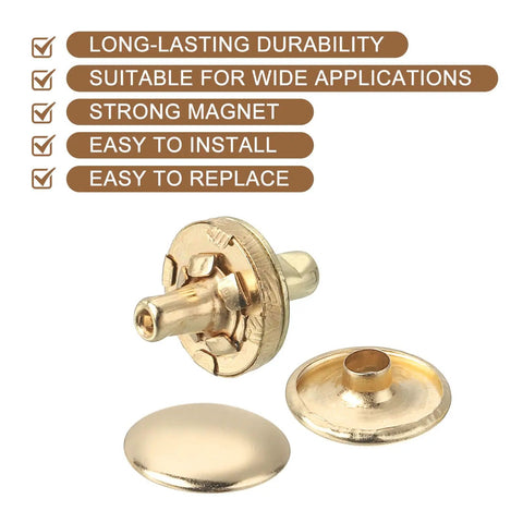 Slick Badass Metal Snap Buttons For Leather And Fabric Projects Mini 10mm Press Studs With Dead Easy Setup ideal for DIY wallet applications.