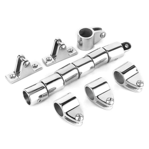 Premium Marine Grade 316 Stainless Steel Boat Hardware Kit With Slide Ends Hinges And Fitting Accessories Perfect For Upgrading Your Yacht Or Bimini Top Rigging In Saltwater Waters, 22mm parts