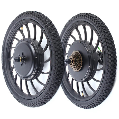 Beefy 1000W 48V front or rear hub motor wheel for 20 inch electric bicycle disc brake 6 hole tail wheel aluminum alloy build