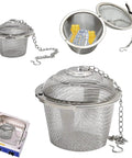Heavy Duty 304 Stainless Steel Ultrasonic Cleaner Basket Set Slick Three Piece Jewelry And Small Parts Holder Kit with loops and mesh design.