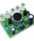 Beginner Soldering Practice Kit With Sound Activated LED Effects Clear Labeled Components And Simple Layout For Easy Hands On Training In DIY Electronics A Fun Way To Learn Soldering Skills showing LEDs and labeled PCB components