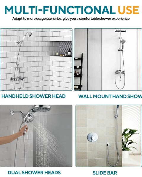 Extra Long 157 Inch Stainless Steel Shower Hose With Brass Connectors Flexible Handheld Hose For High Pressure Showers G One Half Inch Inlet Leak Proof Washers Universal Fit