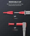 8-Piece Multimeter Test Leads Kit With Alligator Clips, Plunger Mini Hooks And Test Probes, removable cap, CAT III 1000V