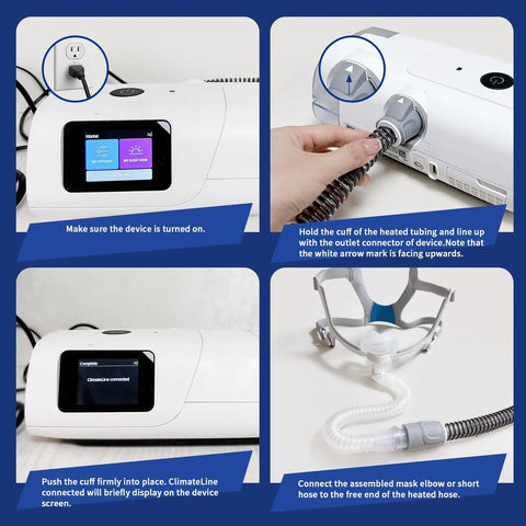 Heated Tubing Replacement For Sleep Apnea Machines Compatible With Air Sense 11 And Air Curve 11 setup process instructions