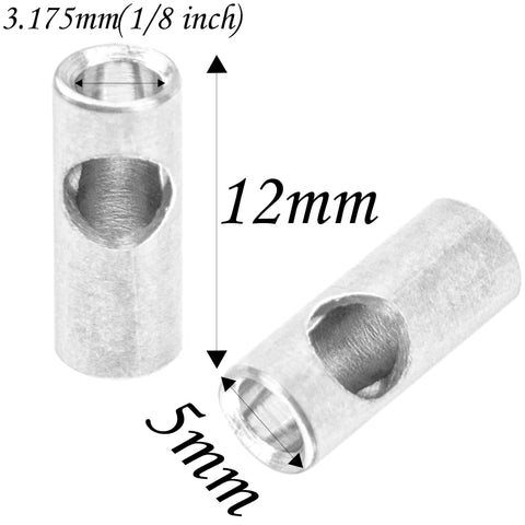 3.175mm To 5mm Shaft Adapter Pinion Reducer Sleeve For RC Cars And Boats, Aluminum Alloy, 12mm Length, Converts 3.175mm Shafts To 5mm For 3650 540 550 Pinion Gears