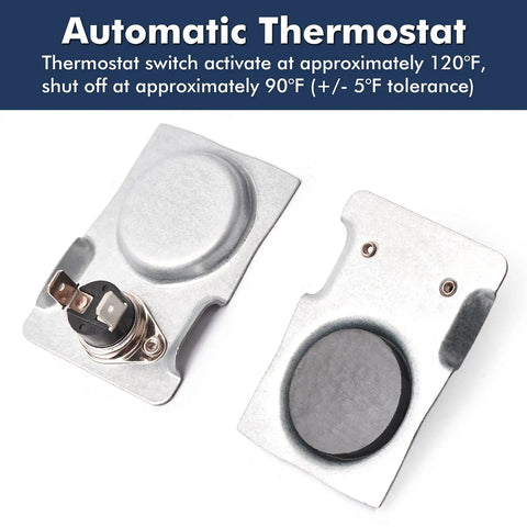Automatic Magnetic Thermostat Switch With High Temperature Resistant Wire For Fireplace Blower Fans, Wood Stoves, Gas Log Fireplaces