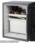 White Shelf Insert For SFW205 Fireproof And Waterproof Safes With A Multi Position Tray inside a safe