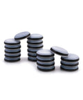 Stacks of 3/4 Inch Adhesive Furniture Sliders PTFE Glide Pads For Chairs, Sofas, And Home Appliances, Easy Install Protect Floors On Carpet And Hardwood, Safe Glide Movers, 20 Pack.